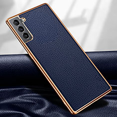 Coque Luxe Cuir Housse Etui S09 pour Samsung Galaxy S24 5G Bleu