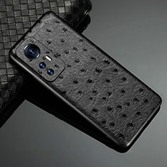 Coque Luxe Cuir Housse Etui S09 pour Xiaomi Mi 12S 5G Noir