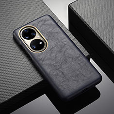 Coque Luxe Cuir Housse Etui ST1 pour Huawei P50 Bleu