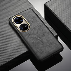 Coque Luxe Cuir Housse Etui ST1 pour Huawei P50 Noir