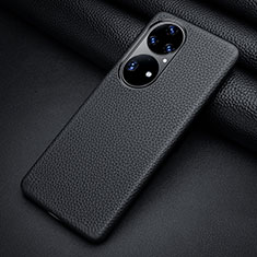 Coque Luxe Cuir Housse Etui ST2 pour Huawei P50 Noir