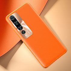 Coque Luxe Cuir Housse Etui T01 pour Xiaomi Mi 10 Orange