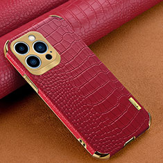 Coque Luxe Cuir Housse Etui XD1 pour Apple iPhone 14 Pro Rouge