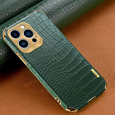 Coque Luxe Cuir Housse Etui XD1 pour Apple iPhone 16 Pro Max Vert