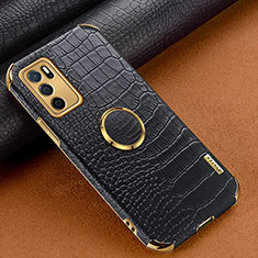 Coque Luxe Cuir Housse Etui XD1 pour Oppo A16 Noir