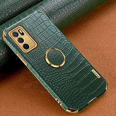 Coque Luxe Cuir Housse Etui XD1 pour Oppo A16 Vert