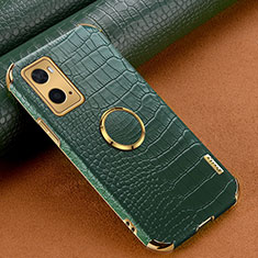 Coque Luxe Cuir Housse Etui XD1 pour Oppo A36 Vert