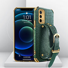 Coque Luxe Cuir Housse Etui XD1 pour Oppo A54 5G Vert