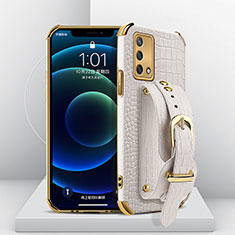 Coque Luxe Cuir Housse Etui XD1 pour Oppo A74 4G Blanc