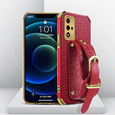 Coque Luxe Cuir Housse Etui XD1 pour Oppo A93s 5G Rouge