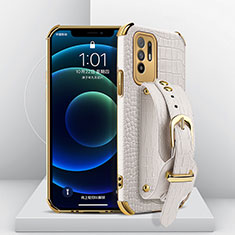 Coque Luxe Cuir Housse Etui XD1 pour Oppo A94 5G Blanc