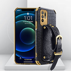 Coque Luxe Cuir Housse Etui XD1 pour Oppo F19 Pro+ Plus 5G Noir