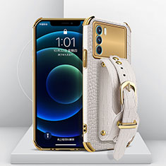 Coque Luxe Cuir Housse Etui XD1 pour Oppo K9 Pro 5G Blanc