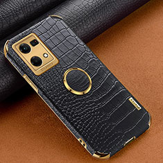 Coque Luxe Cuir Housse Etui XD1 pour Oppo Reno7 4G Noir