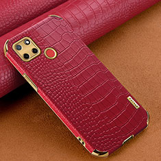 Coque Luxe Cuir Housse Etui XD1 pour Realme 7i RMX2193 Rouge