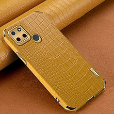 Coque Luxe Cuir Housse Etui XD1 pour Realme C21Y Jaune