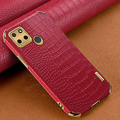 Coque Luxe Cuir Housse Etui XD1 pour Realme C25Y India Rouge