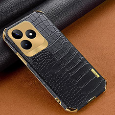 Coque Luxe Cuir Housse Etui XD1 pour Realme C51 Noir