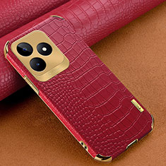 Coque Luxe Cuir Housse Etui XD1 pour Realme C51 Rouge