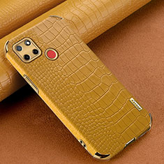 Coque Luxe Cuir Housse Etui XD1 pour Realme Narzo 20 Jaune