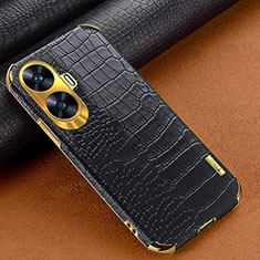 Coque Luxe Cuir Housse Etui XD1 pour Realme Narzo N55 Noir