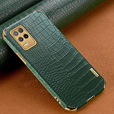 Coque Luxe Cuir Housse Etui XD1 pour Realme Q3i 5G Vert