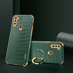 Coque Luxe Cuir Housse Etui XD1 pour Samsung Galaxy A11 Vert