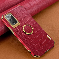 Coque Luxe Cuir Housse Etui XD1 pour Samsung Galaxy Note 20 5G Rouge