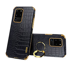 Coque Luxe Cuir Housse Etui XD1 pour Samsung Galaxy S20 Ultra 5G Noir