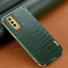 Coque Luxe Cuir Housse Etui XD1 pour Vivo iQOO U1 Vert