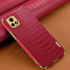 Coque Luxe Cuir Housse Etui XD1 pour Vivo iQOO U3 5G Rouge