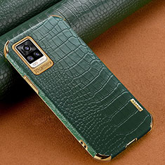 Coque Luxe Cuir Housse Etui XD1 pour Vivo V20 (2021) Vert