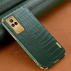 Coque Luxe Cuir Housse Etui XD1 pour Vivo V21e 4G Vert