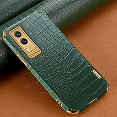 Coque Luxe Cuir Housse Etui XD1 pour Vivo V21e 5G Vert