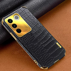 Coque Luxe Cuir Housse Etui XD1 pour Vivo V27 5G Noir