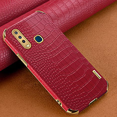 Coque Luxe Cuir Housse Etui XD1 pour Vivo Y11 Rouge