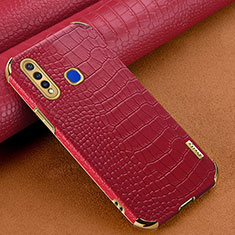 Coque Luxe Cuir Housse Etui XD1 pour Vivo Y19 Rouge