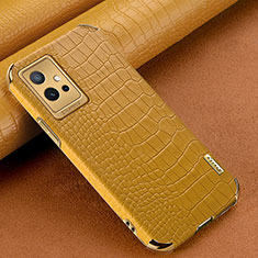 Coque Luxe Cuir Housse Etui XD1 pour Vivo Y30 5G Jaune