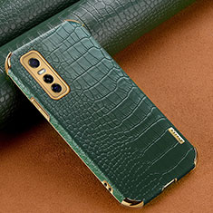 Coque Luxe Cuir Housse Etui XD1 pour Vivo Y73s 5G Vert