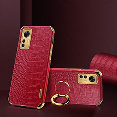 Coque Luxe Cuir Housse Etui XD1 pour Xiaomi Mi 12T Pro 5G Rouge