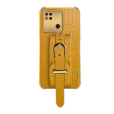 Coque Luxe Cuir Housse Etui XD1 pour Xiaomi POCO C31 Jaune