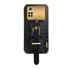 Coque Luxe Cuir Housse Etui XD1 pour Xiaomi Poco M4 Pro 4G Noir