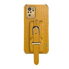 Coque Luxe Cuir Housse Etui XD1 pour Xiaomi Poco M5S Jaune