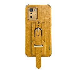 Coque Luxe Cuir Housse Etui XD1 pour Xiaomi Poco X3 GT 5G Jaune