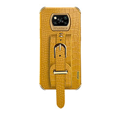 Coque Luxe Cuir Housse Etui XD1 pour Xiaomi Poco X3 Jaune