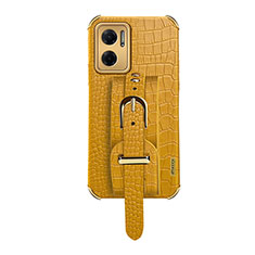 Coque Luxe Cuir Housse Etui XD1 pour Xiaomi Redmi 10 5G Jaune