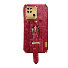 Coque Luxe Cuir Housse Etui XD1 pour Xiaomi Redmi 10 Power Rouge