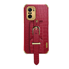 Coque Luxe Cuir Housse Etui XD1 pour Xiaomi Redmi K40 5G Rouge