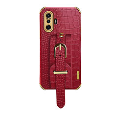 Coque Luxe Cuir Housse Etui XD1 pour Xiaomi Redmi K40 Gaming 5G Rouge