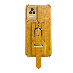 Coque Luxe Cuir Housse Etui XD1 pour Xiaomi Redmi K50 Pro 5G Jaune